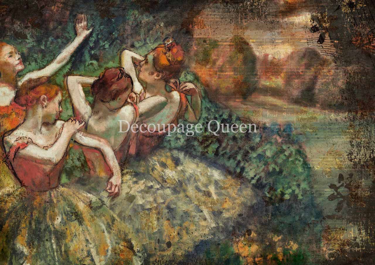 Degas Four Dancers Rice Paper A3