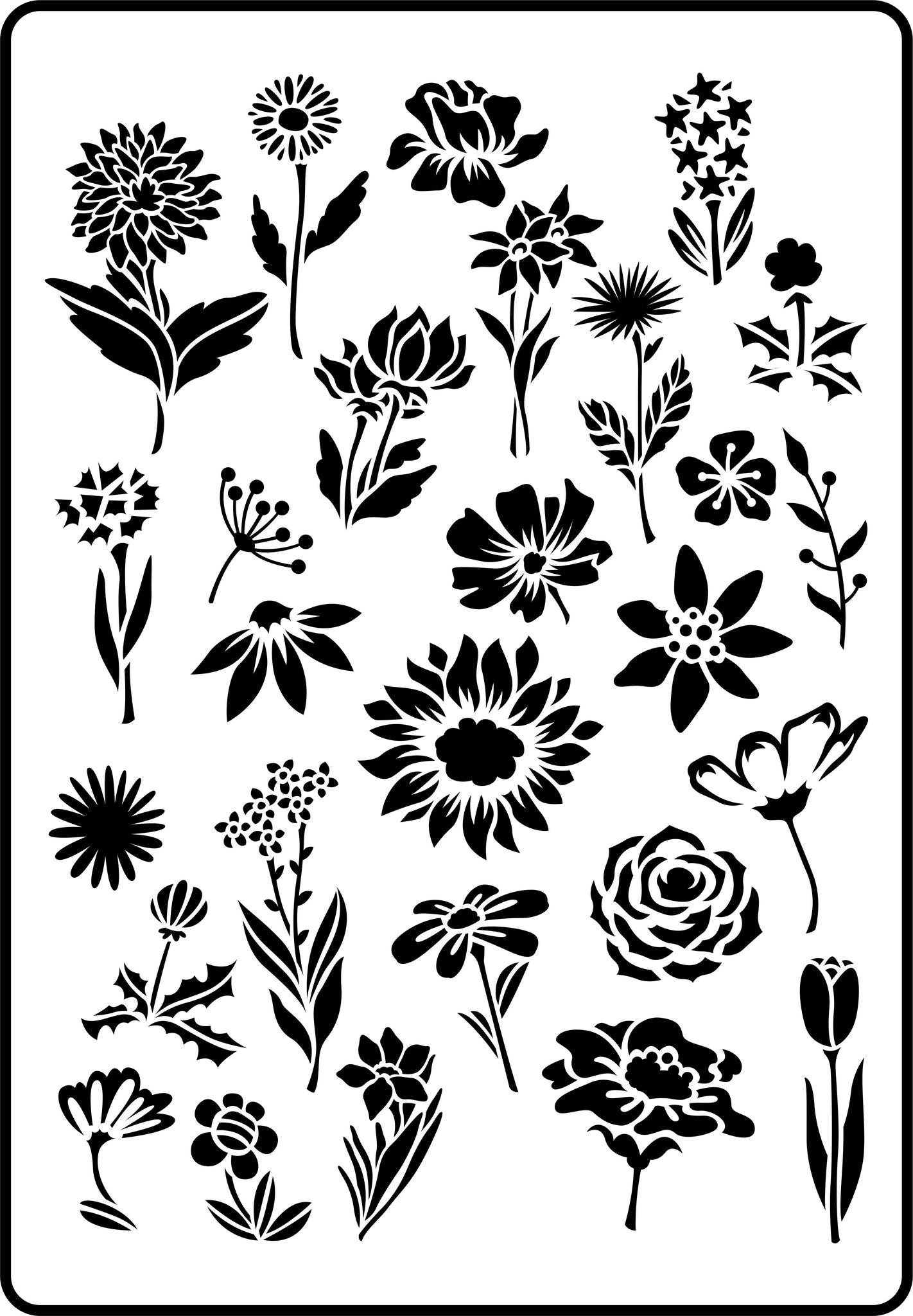 Flower Garden Stencil