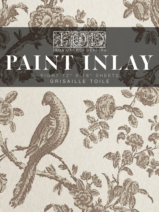 ** PRE - ORDER ** Grisaille Toile Paint InLay by IOD - ***Pre-Order***