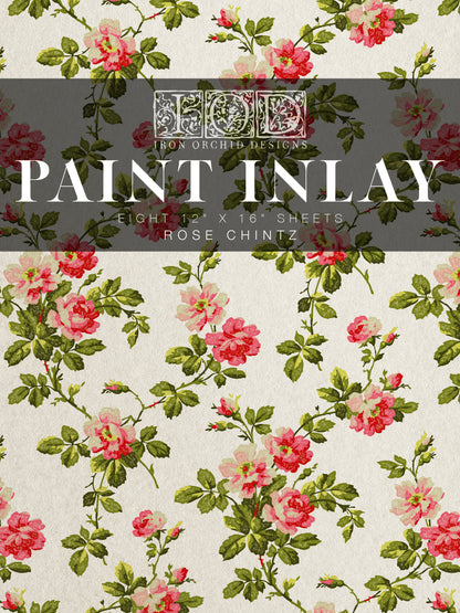 Rose Chintz Paint In-Lay by IOD -