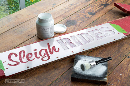Sleigh Rides Stencil - Funky Junks Old Sign Stencils