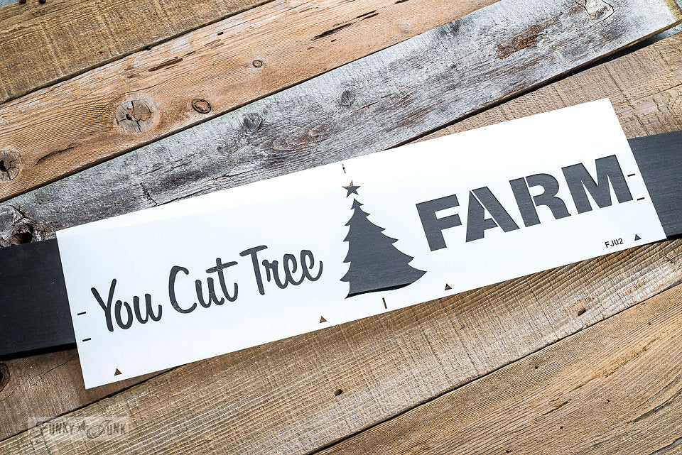 Apple Farm / You Cut Tree Farm Stencil