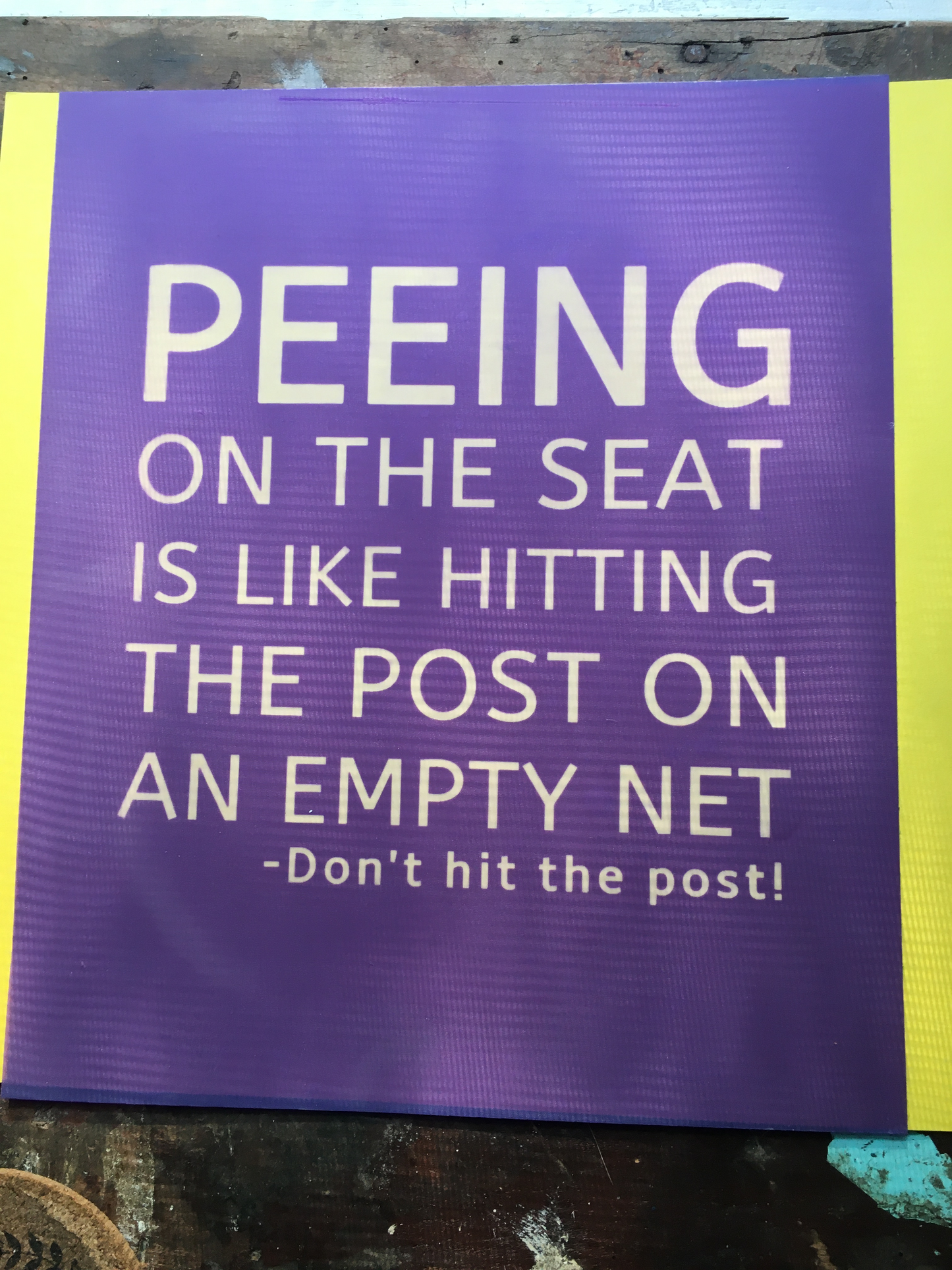 Reusable Silk Screen Stencil - Peeing on the Seat