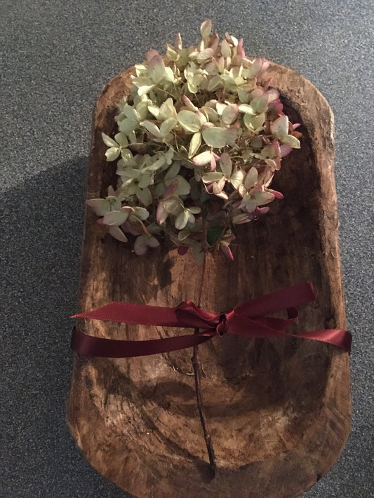 Small dough bowl with dried floral