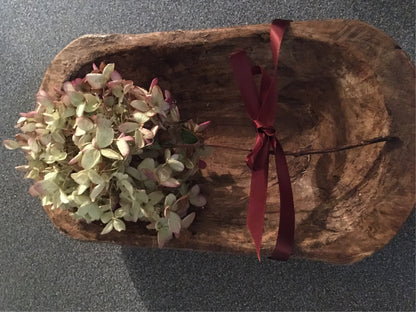 Small dough bowl with dried floral