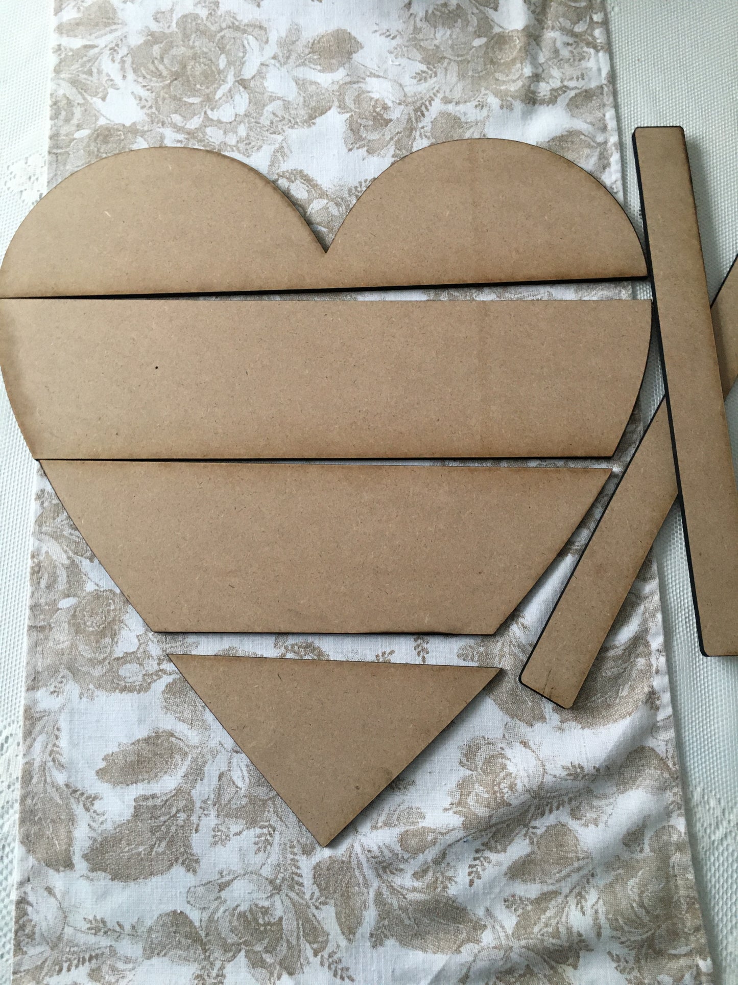Large Shiplap Heart cut out - unfinished DIY