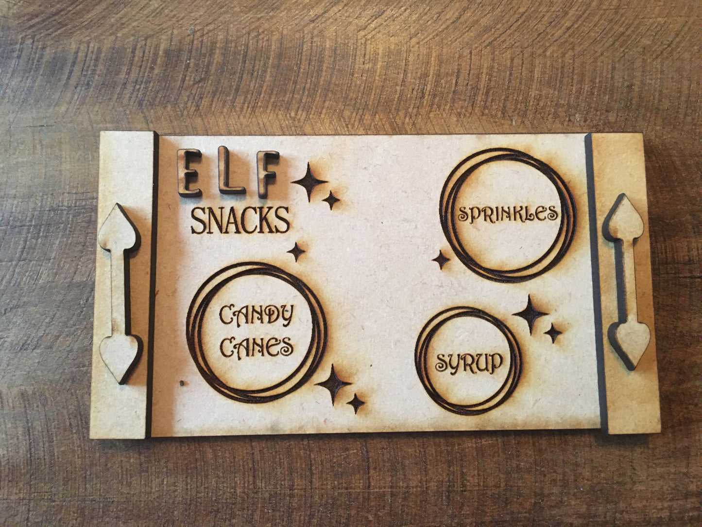 Elf Christmas snack tray prop - DIY unfinished