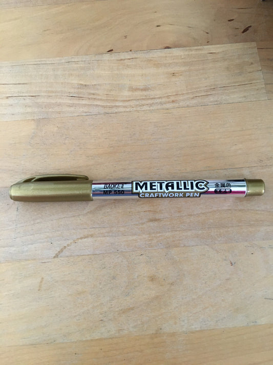 Gold Metallic Pen - 1.5 mm tip