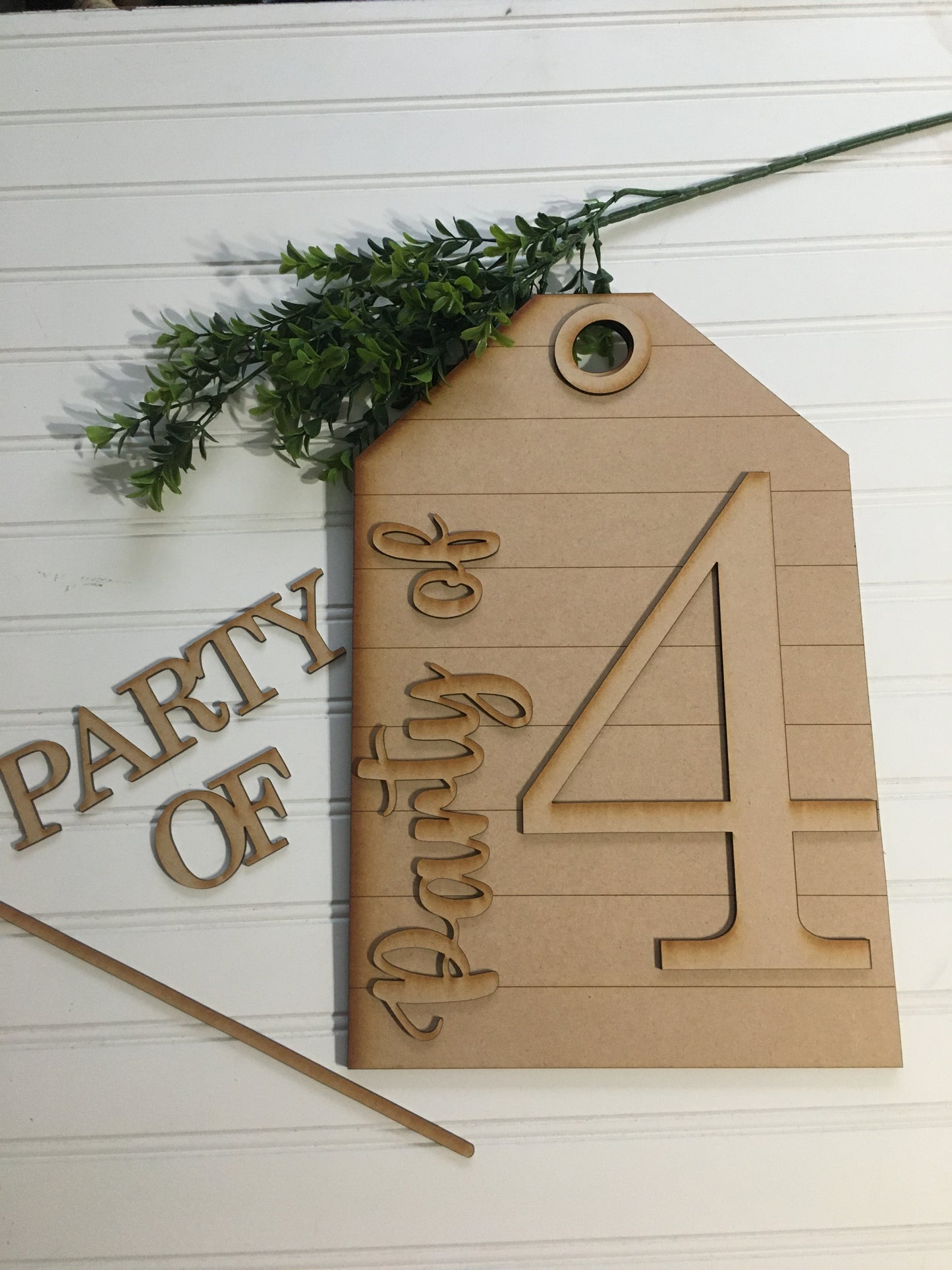 DIY Party of Large tag  - unfinished 2 styles