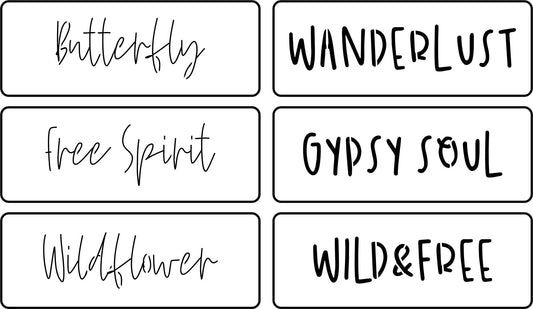 Outdoor Words Pack  Stencil