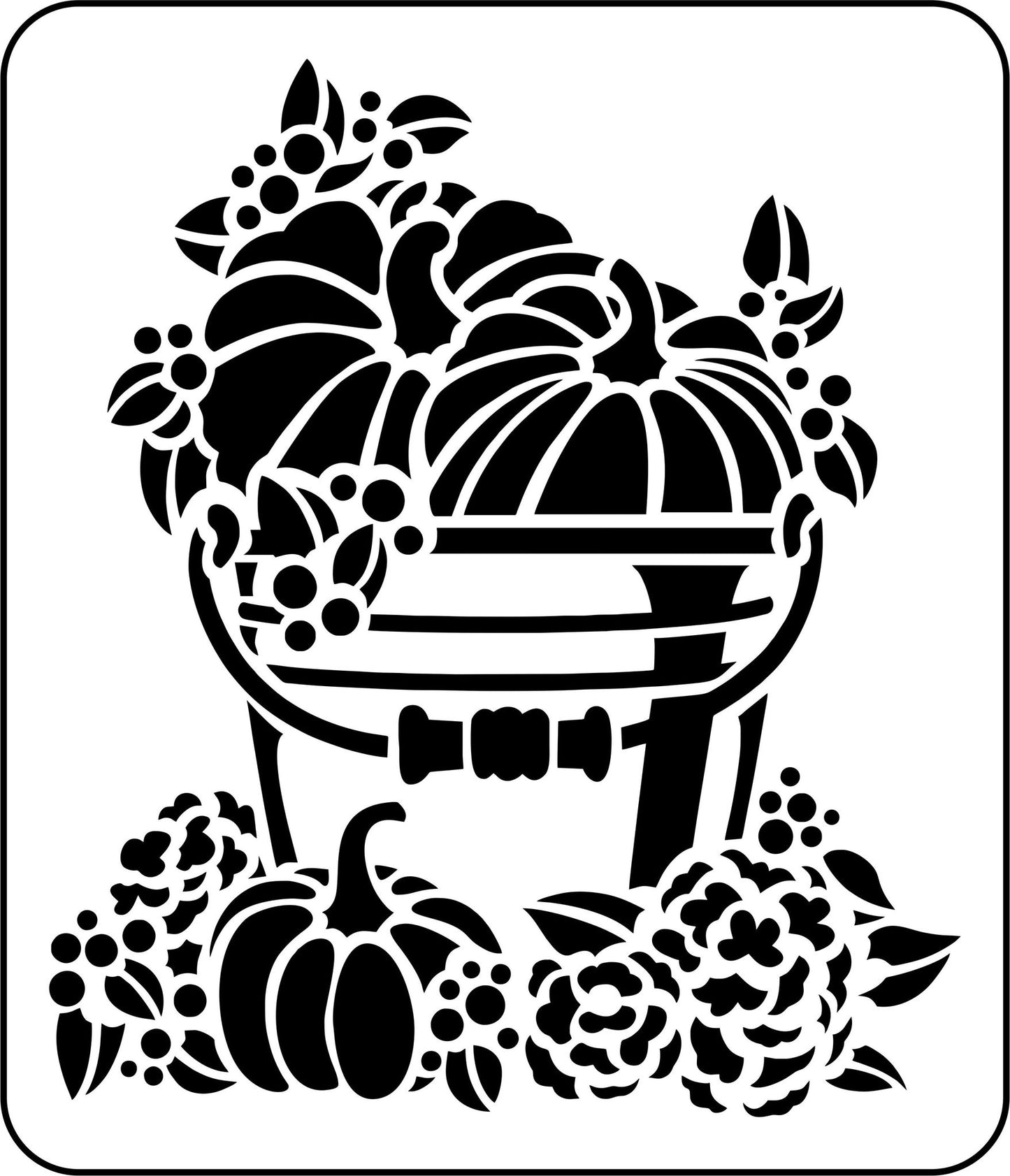 Pumpkin Bucket Stencil
